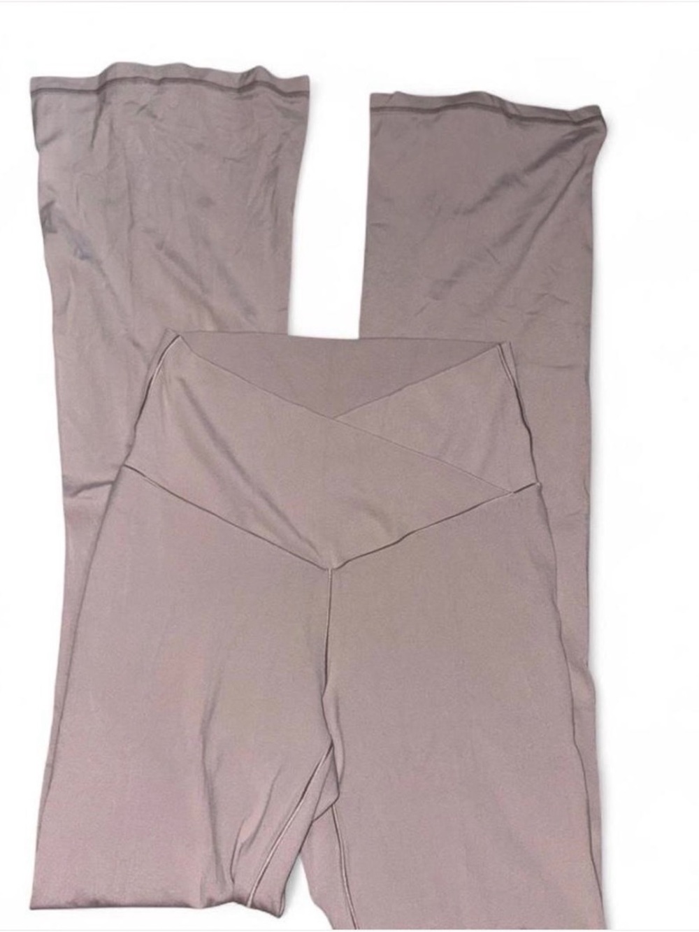 aerie Wide-Leg V-Waist Pants in Mauve Taupe